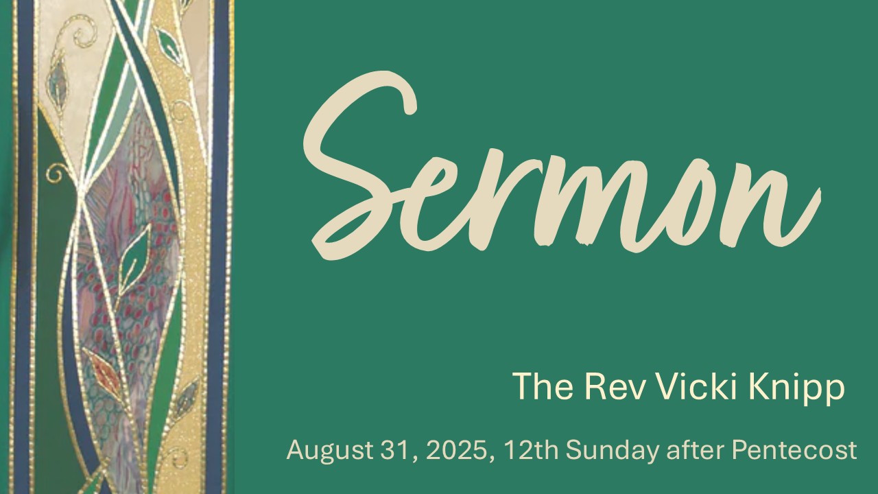 Sermon, August 31, 2025 - The Rev Vicki Knipp